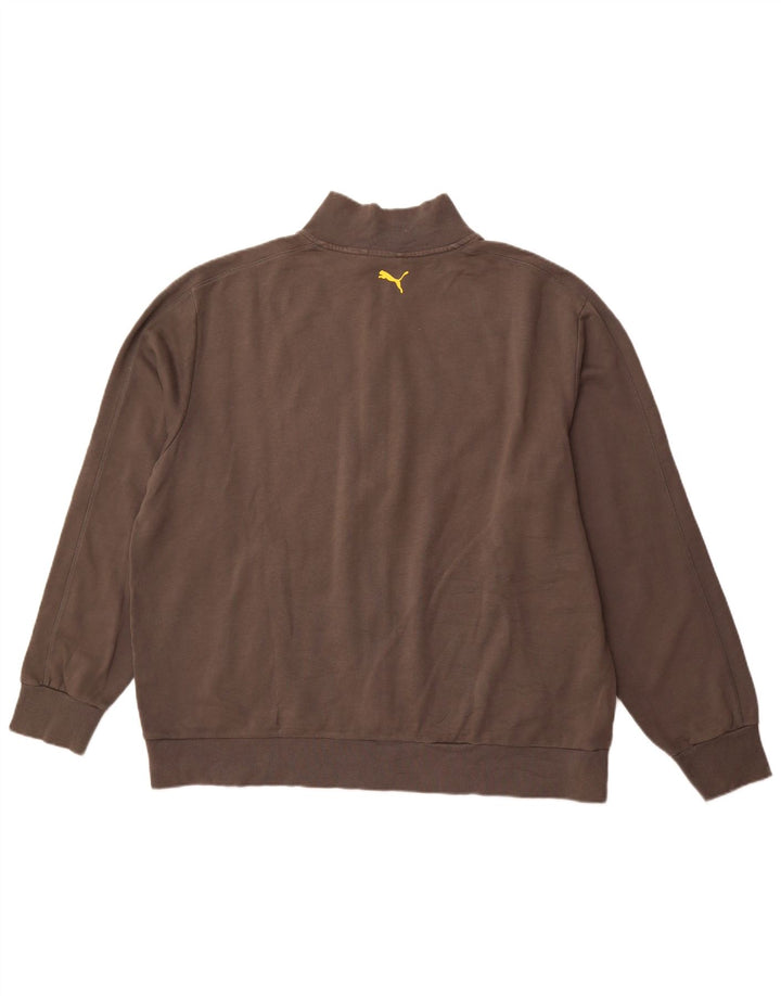 Giacca da ginnastica grafica da uomo PUMA 2XL in cotone grigio