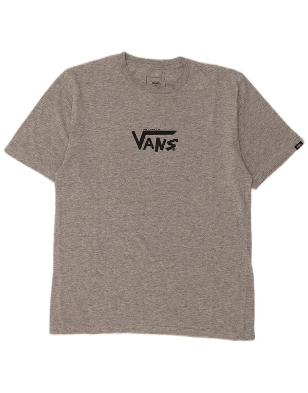 T-shirt grafica personalizzata da bambino VANS 10-11 anni grigio medio chiazzato