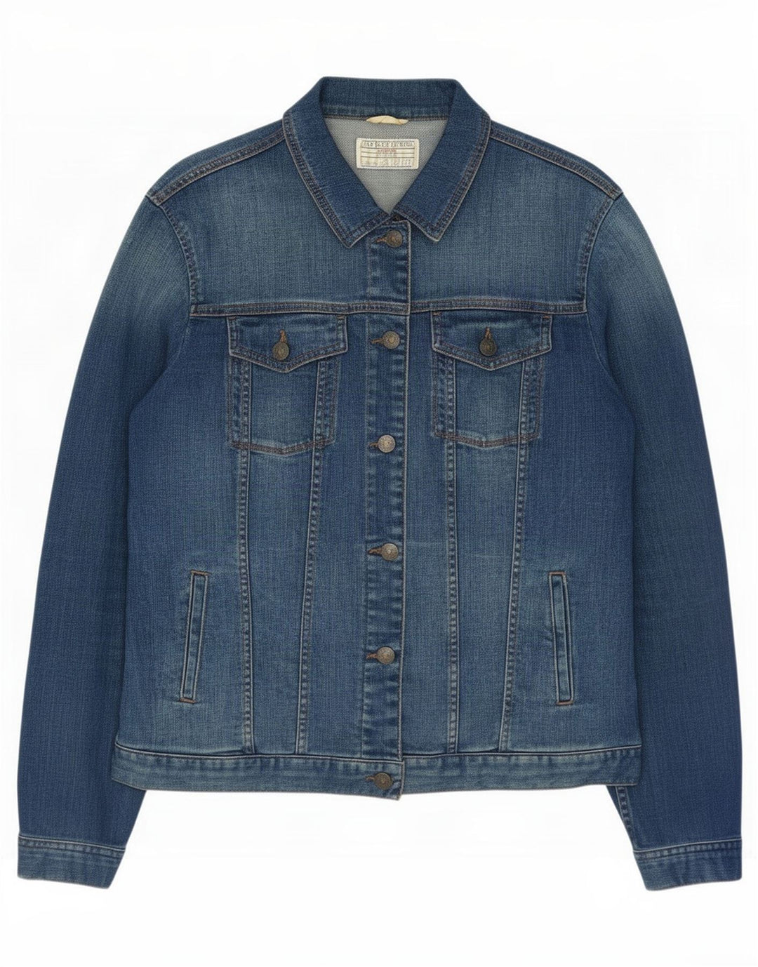 Giacca di jeans da donna Fat Face UK 14 grande cotone blu