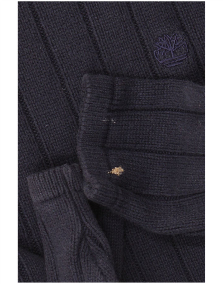 Maglione maglione girocollo da uomo Timberland cotone medio blu navy