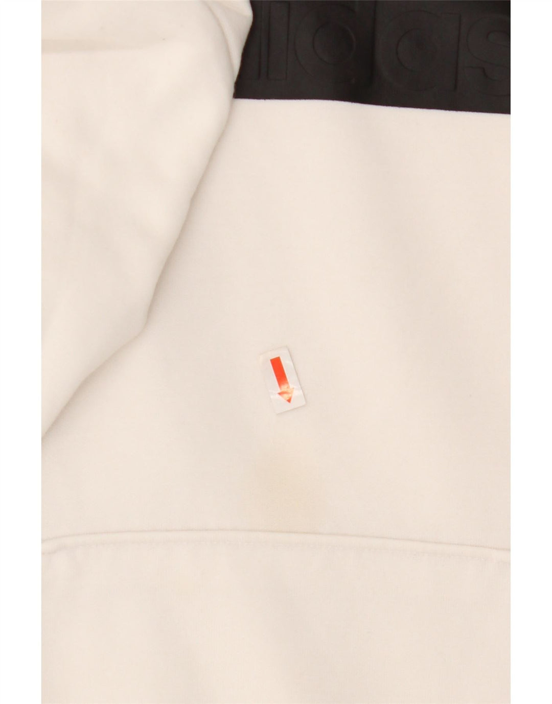 Felpa con cappuccio grafica da donna Adidas UK 8/10 Small Poliestere bianco