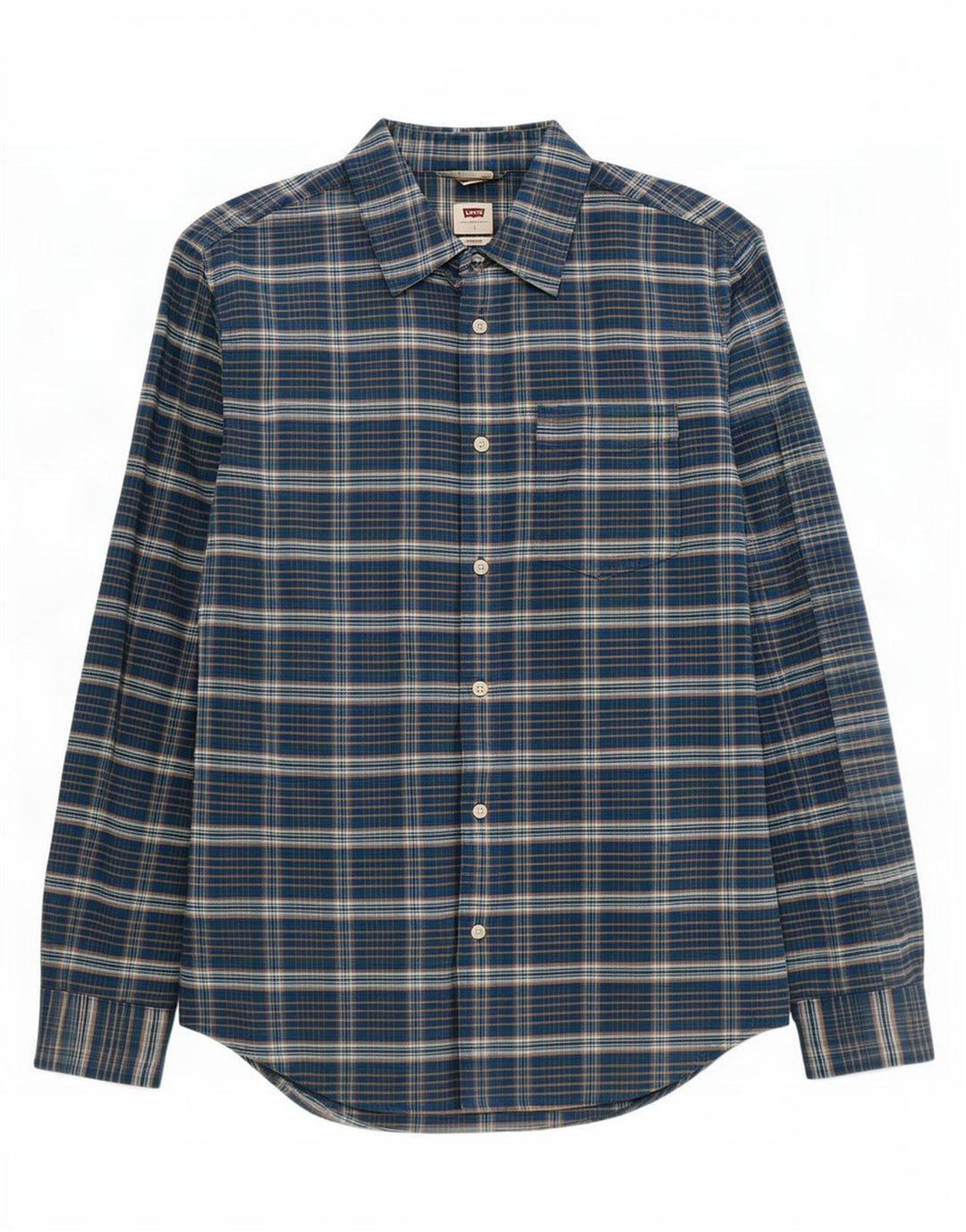 Camicia standard da uomo Levi's piccola in cotone a quadri blu navy