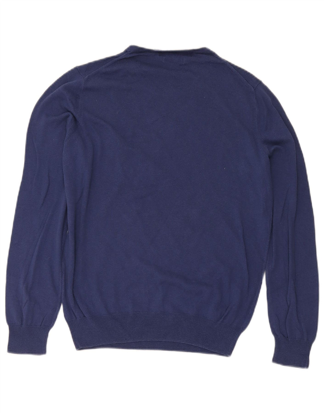 Maglione maglione girocollo da uomo Zara in seta blu navy medio