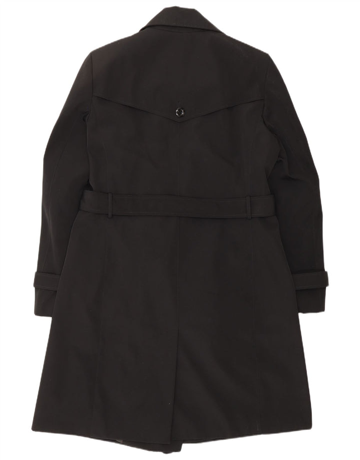 CALVIN KLEIN Trench da donna UK 16 Large Nero Poliestere