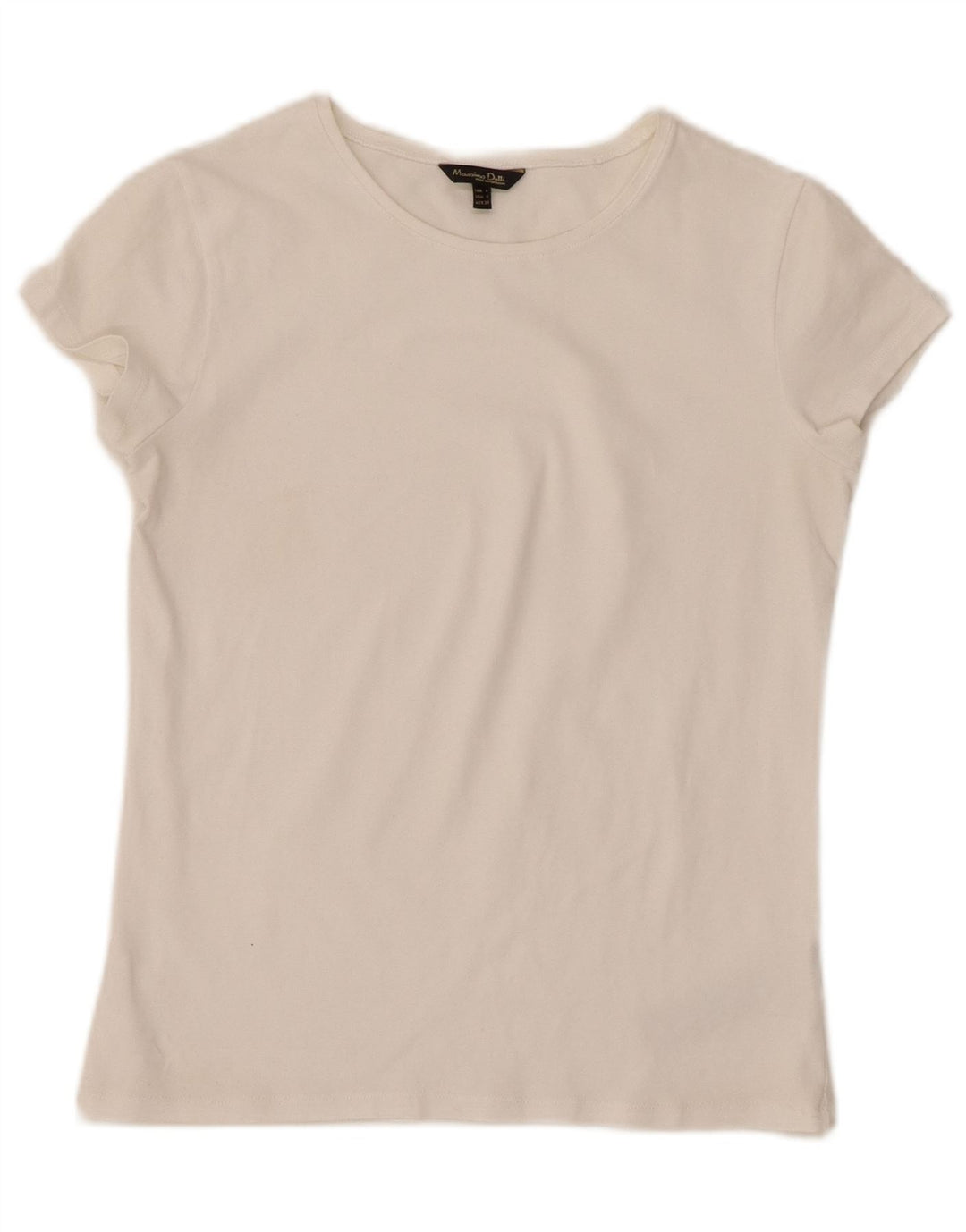 T-shirt da donna MASSIMO DUTTI UK 8 piccola in cotone bianco