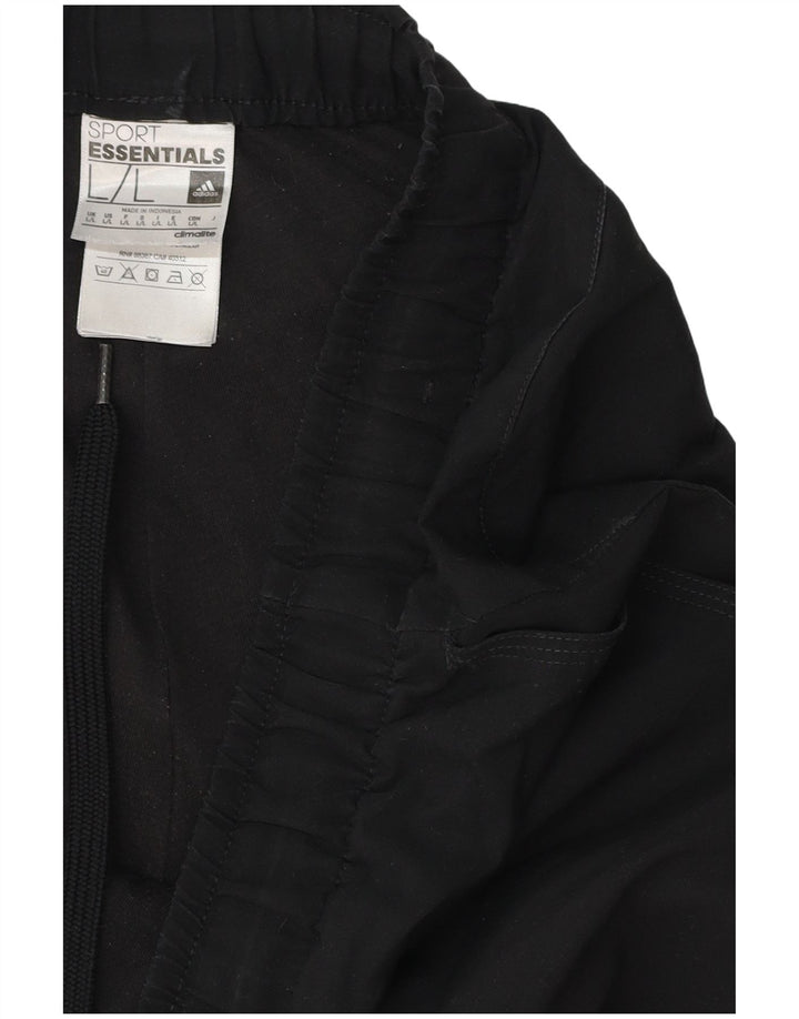 Pantaloni da tuta Adidas Climalite da uomo, pantaloni da jogging, grandi, in poliestere nero