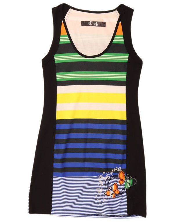 DESIGUAL Abito t-shirt con grafica da donna UK 12 Farfalla multicolore media