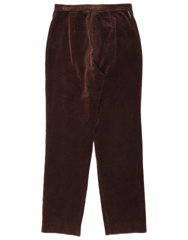 Pantaloni casual affusolati in velluto da donna Armani IT 44 medio W26 L28 Marrone
