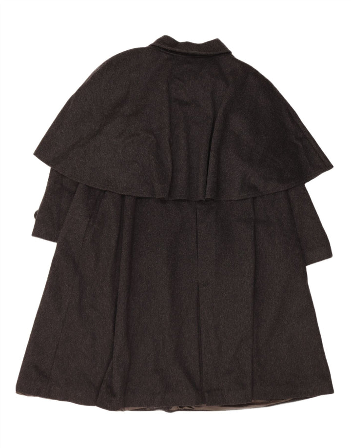 Gina Lebole Cappotto Mantella Oversize da Donna IT 46 Large Nero Lana