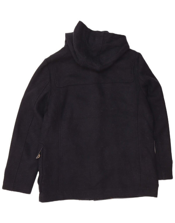 BURTON Montgomery con cappuccio da uomo UK 40 Large Blu Navy Lana