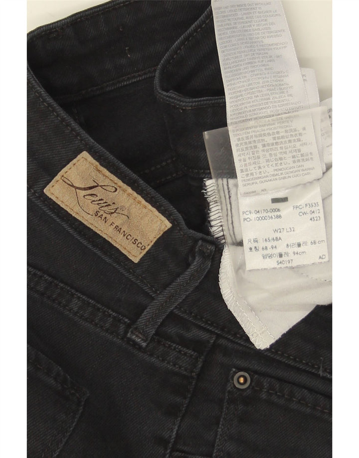 Jeans dritti da donna Levi's W27 L32 cotone nero