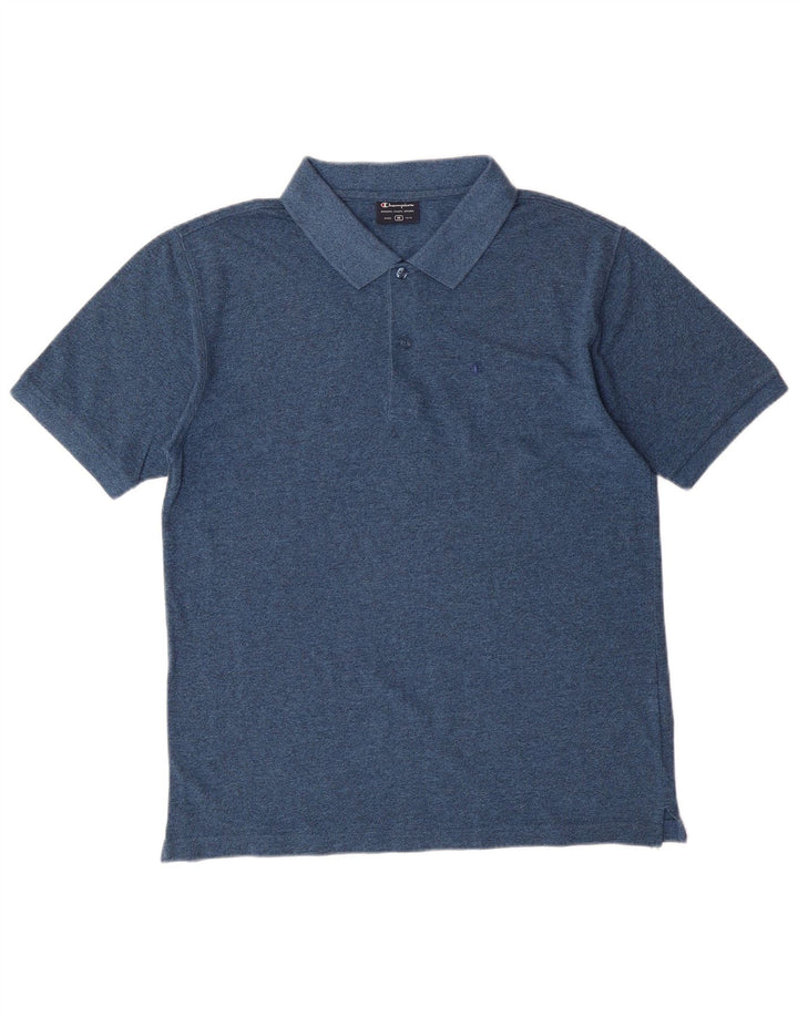 Polo Champion da uomo vestibilità regolare in cotone screziato blu medio