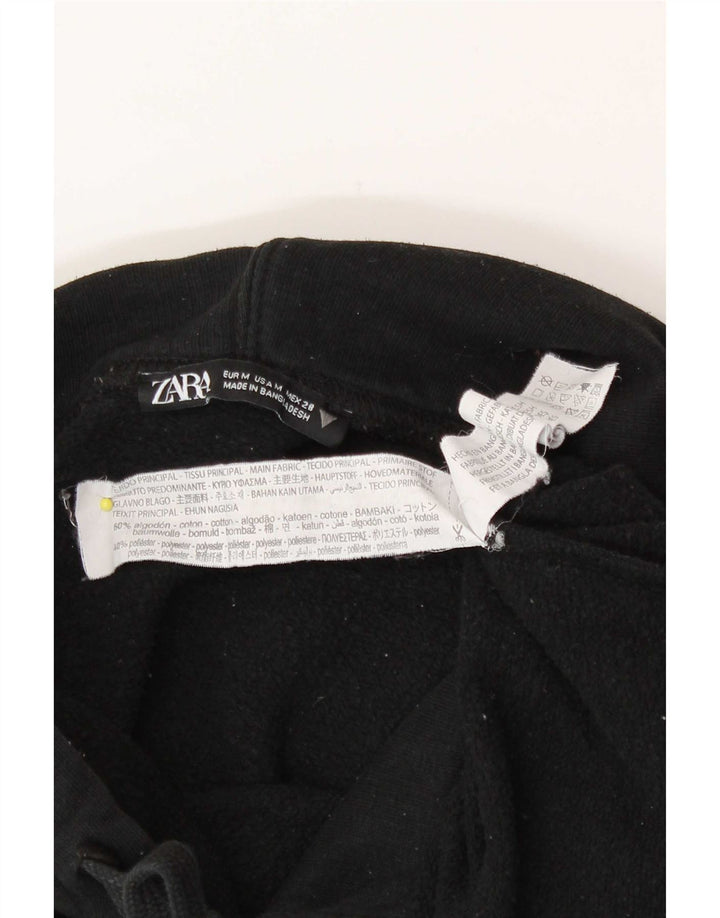 Maglione oversize con cappuccio da donna Zara UK 14 cotone nero medio