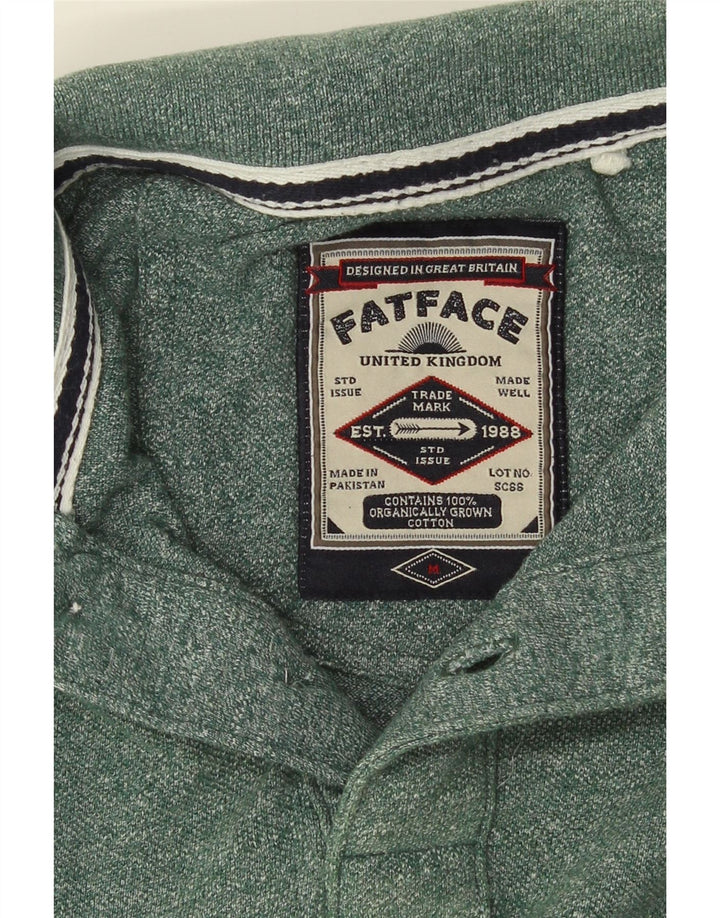 Polo da uomo FAT FACE in cotone a righe verde medio