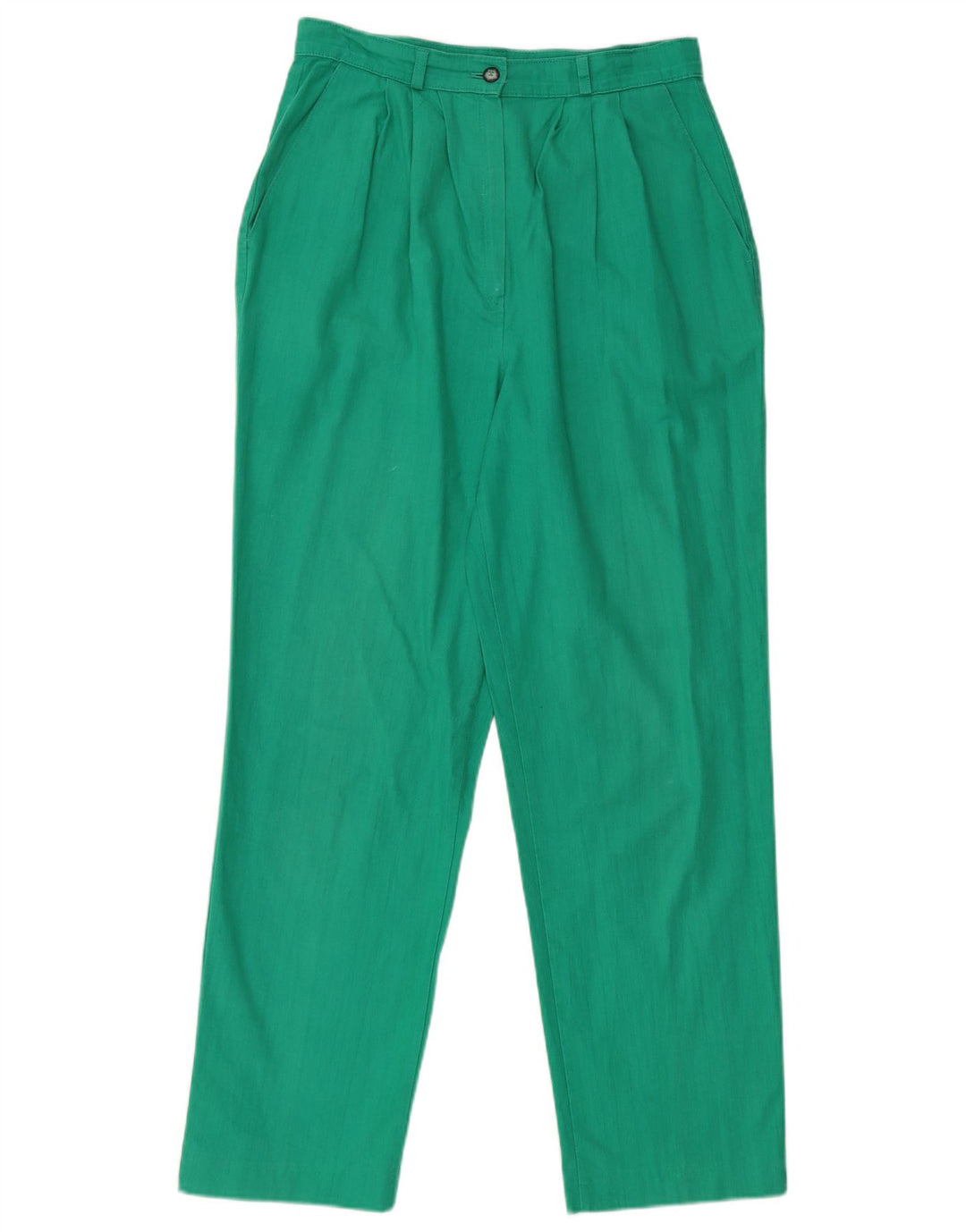 Pantaloni chino con pegging da donna VINTAGE W28 L29 verdi