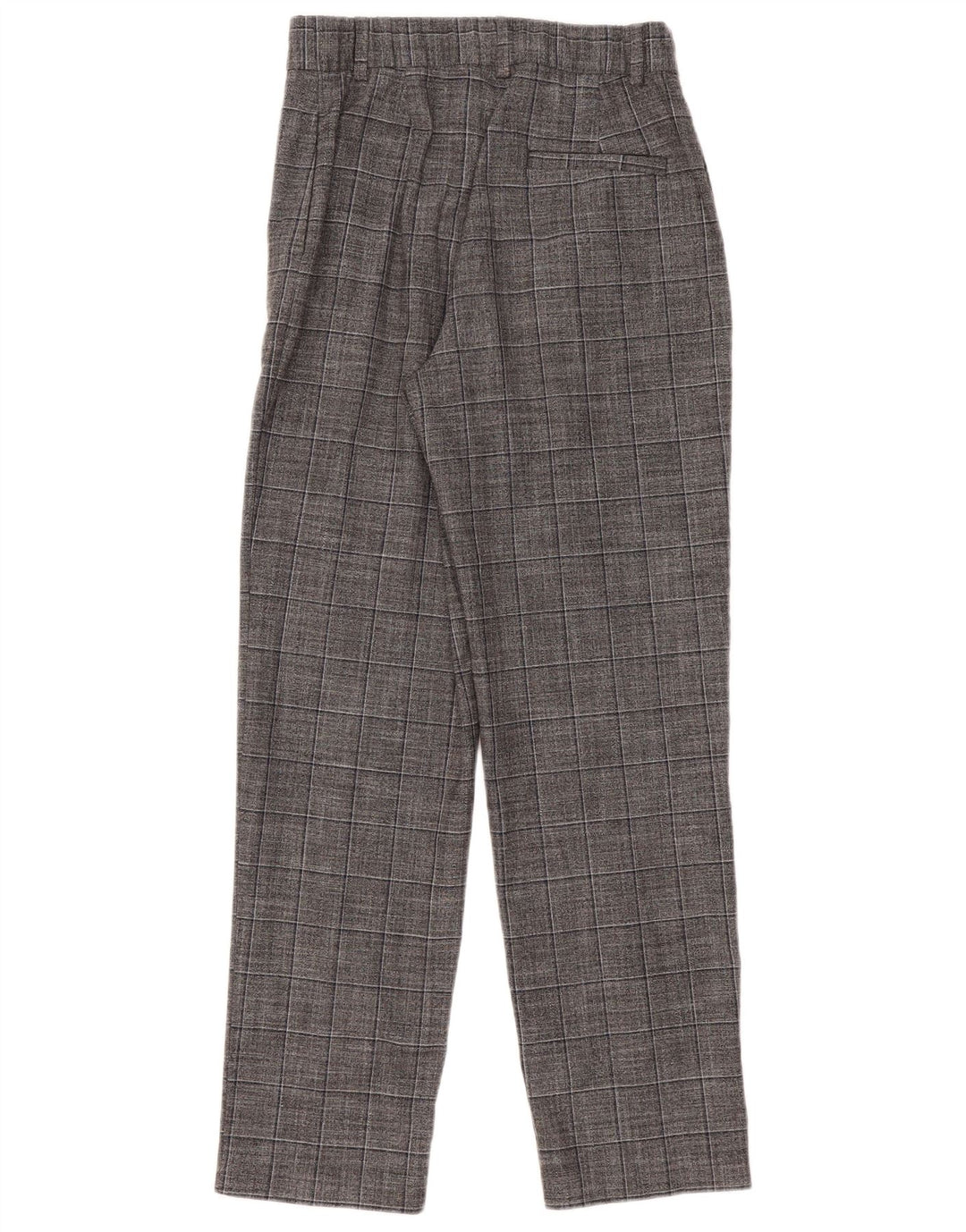 Pantaloni chino da donna Marks & Spencer UK 12 medi W30 L30 a quadri grigi