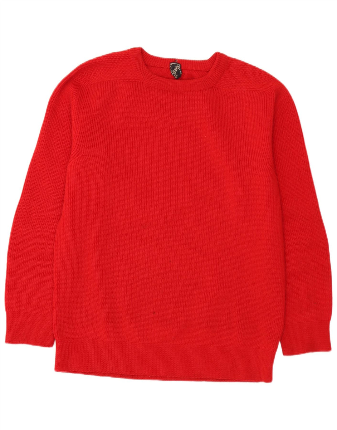 Maglione vintage da uomo con scollo a barca rosso medio