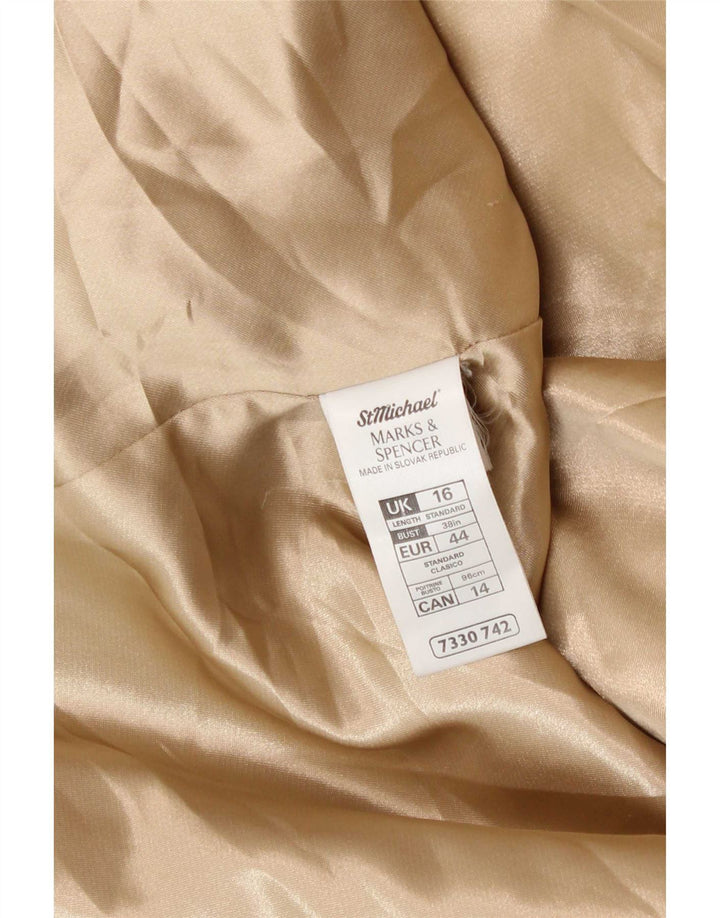 Cappotto doppiopetto Marks & Spencer da donna St. Michael UK 16 grande beige