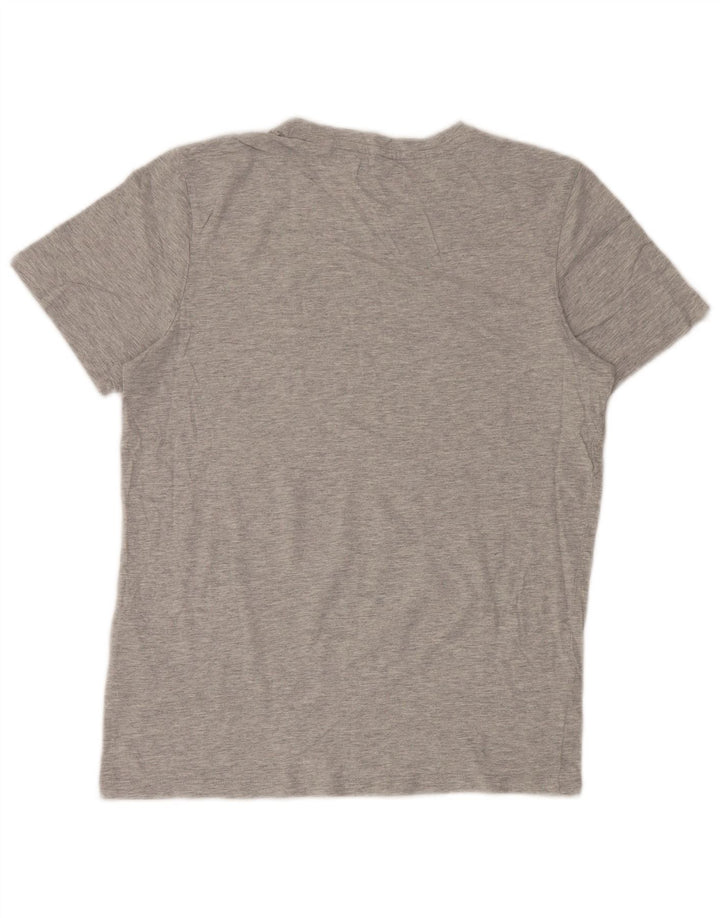 T-shirt grafica da uomo Jack & Jones Top piccola in cotone grigio