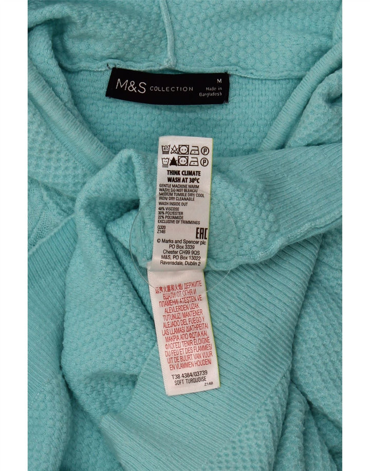 MARKS & SPENCER Maglione oversize da donna UK 14 Medio Turchese