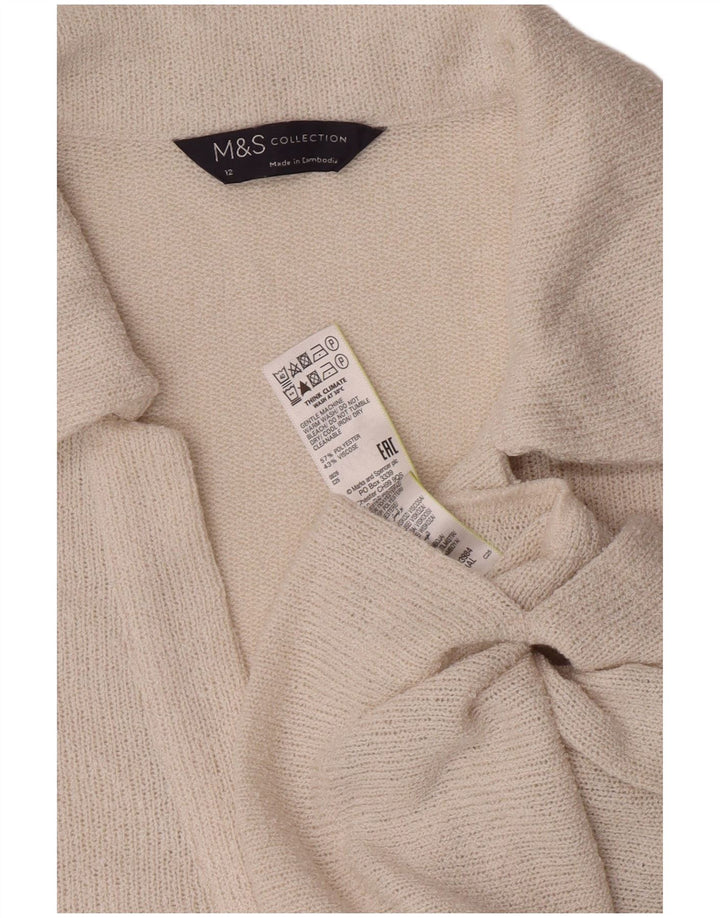 Polo da donna Marks & Spencer UK 12 poliestere bianco medio