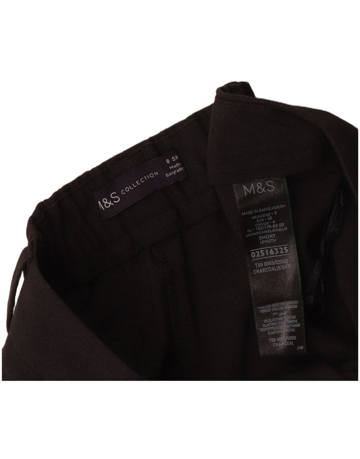 Pantaloni corti da donna Marks & Spencer UK 8 piccoli W27 L26 poliestere grigio