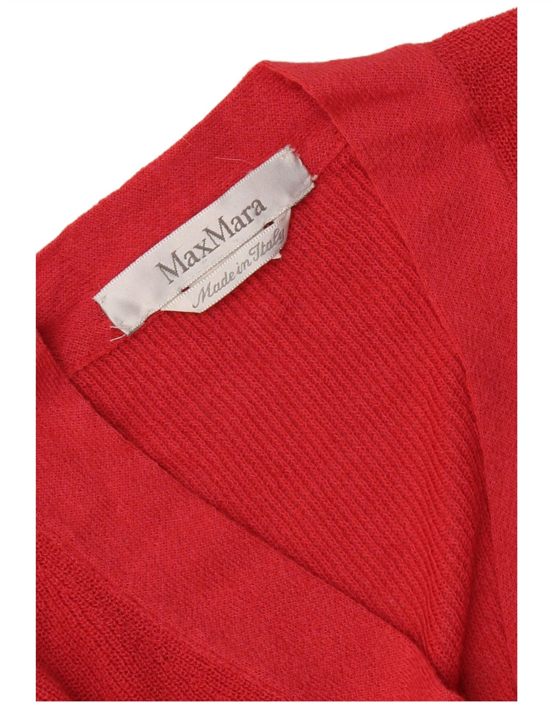 Maglione maglione con scollo a V da donna Max Mara UK 12 rosso medio