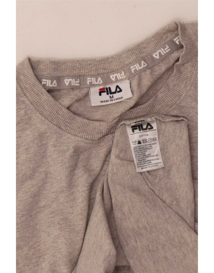 T-shirt da uomo Fila Top in cotone mélange grigio medio