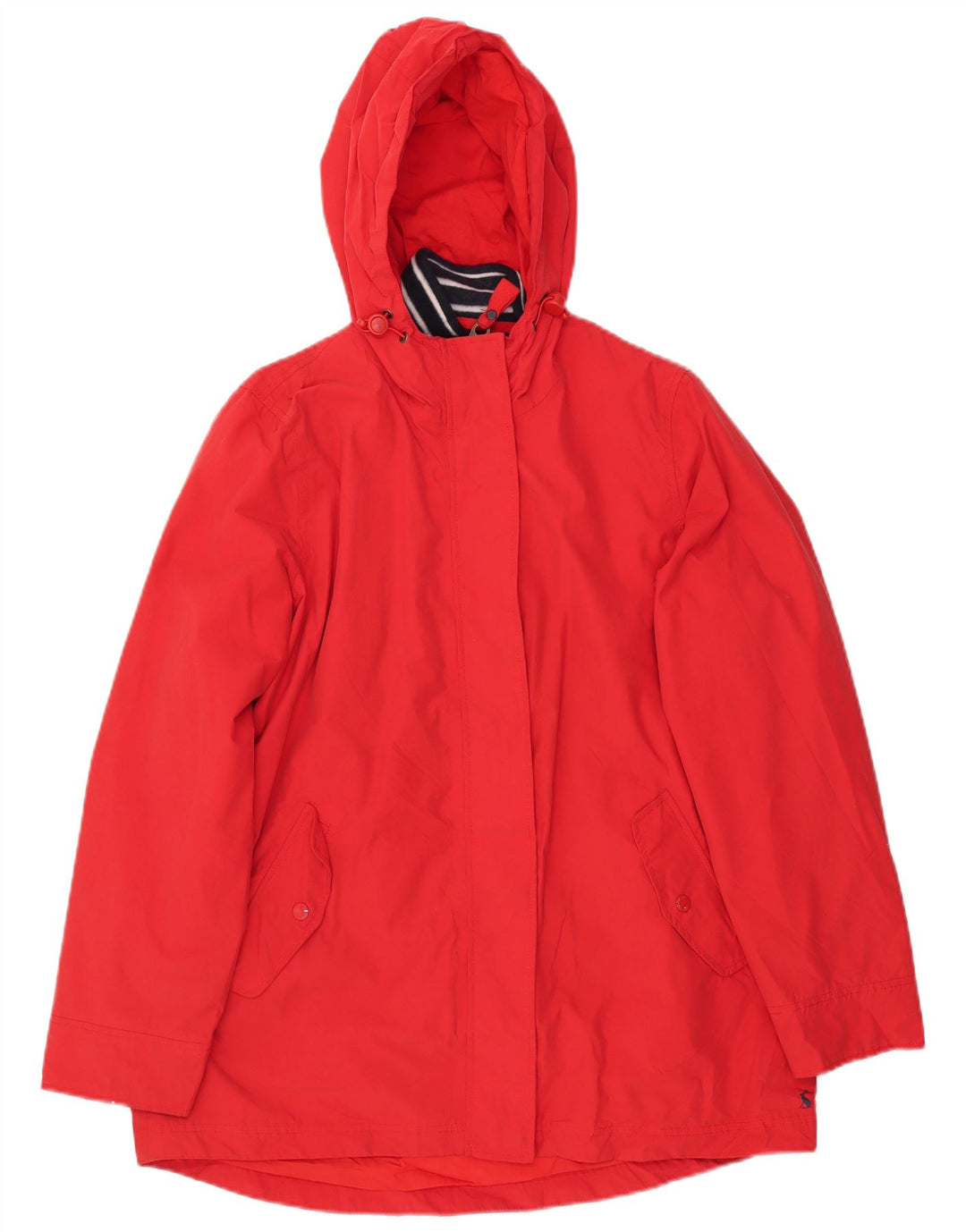 Impermeabile con cappuccio da donna Joules UK 14 cotone rosso medio