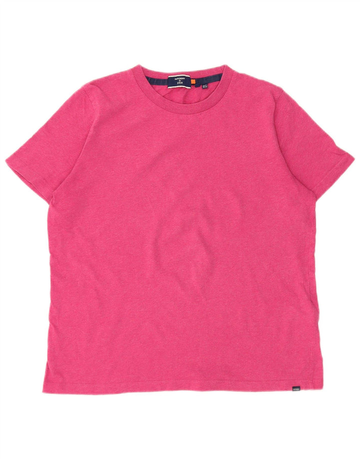 T-shirt oversize da donna Superdry UK 8 Small in cotone rosa