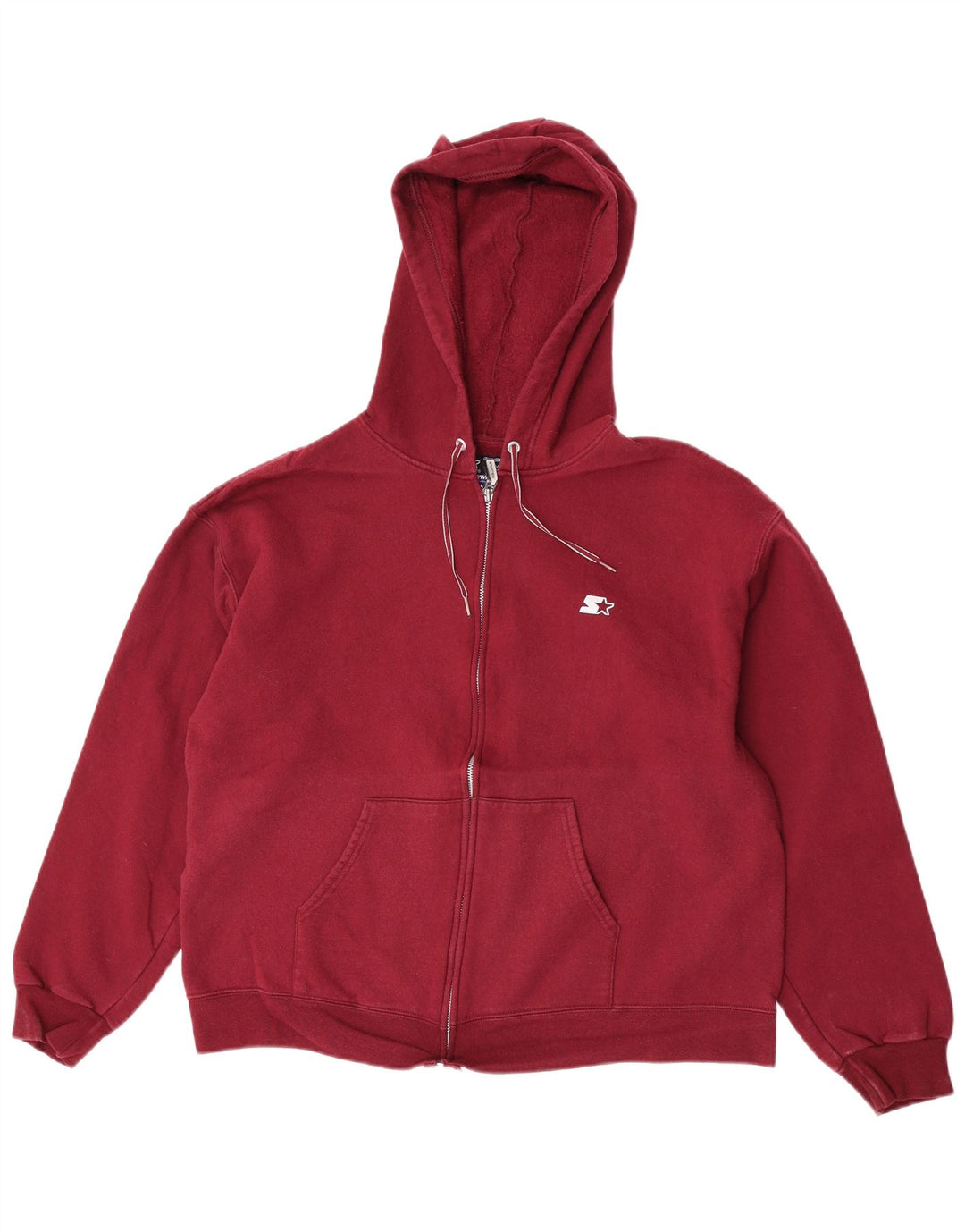 Maglione con cappuccio e zip vestibilità ampia da donna Starter UK 14 Medium Maroon
