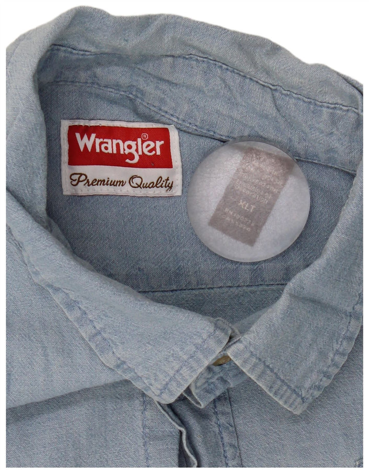 Camicia alta da uomo Wrangler XL in cotone blu