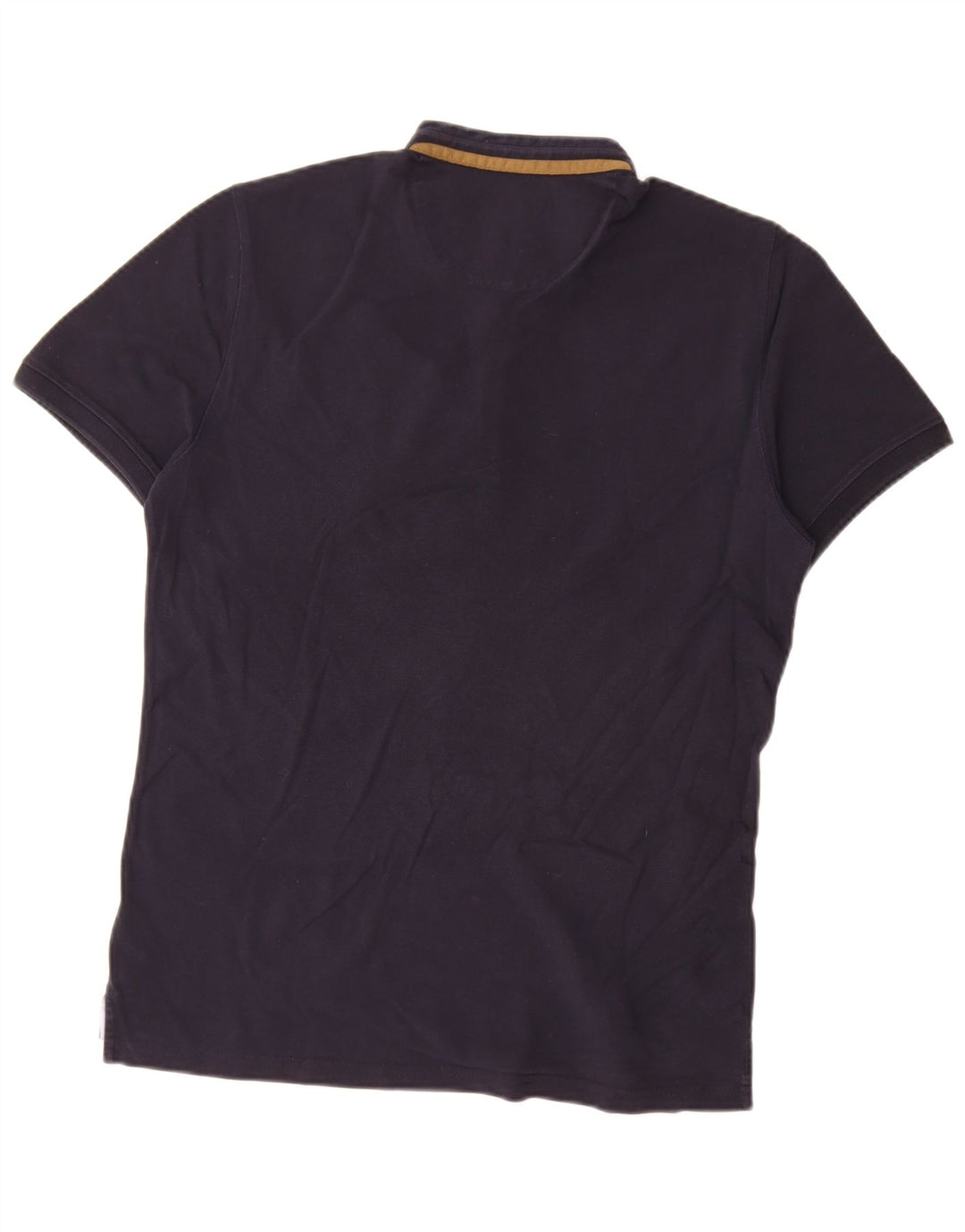 Polo da uomo Massimo Dutti grande in cotone blu navy