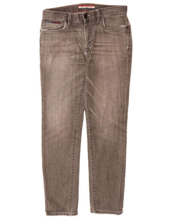 Jeans slim da uomo Tommy Hilfiger W30 L30 cotone grigio