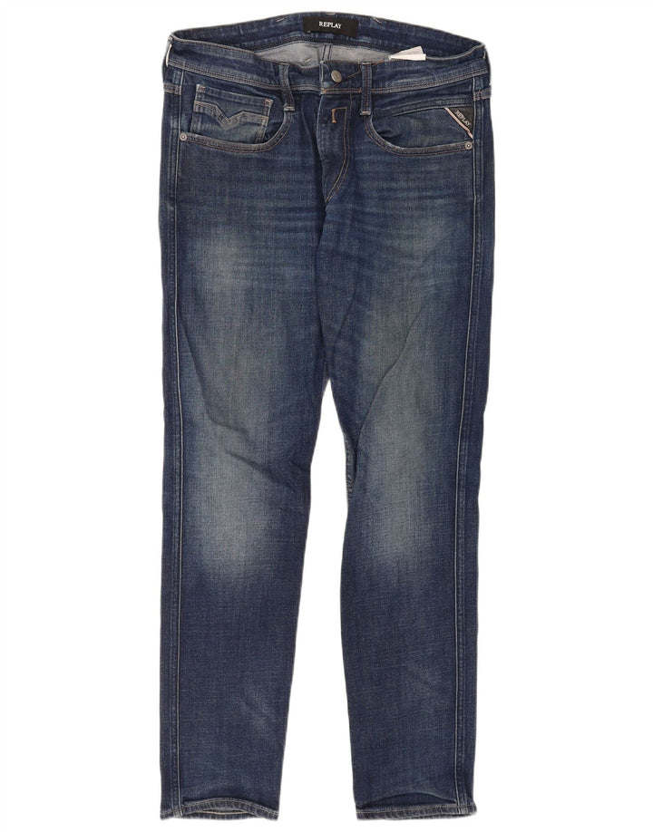 Jeans slim da uomo Replay W33 L32 cotone blu