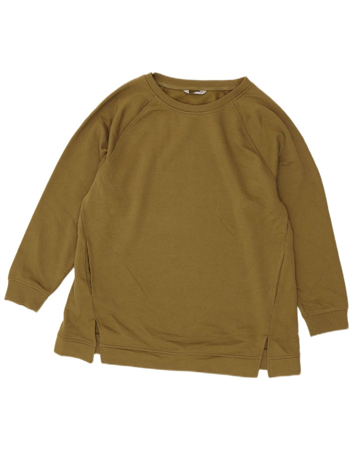 Felpa da donna Marks & Spencer UK 16 grande cotone kaki