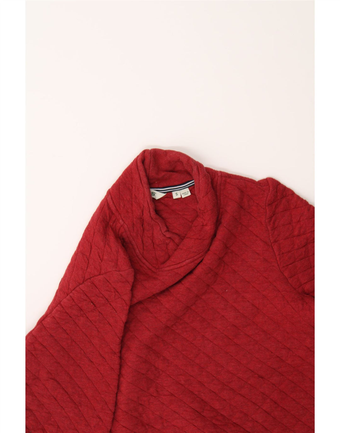 ORVIS Womens Oversized Sweatshirt Jumper UK 10 Small Red Argyle/Diamond Vintage Orvis and Second-Hand Orvis from Messina Hembry 