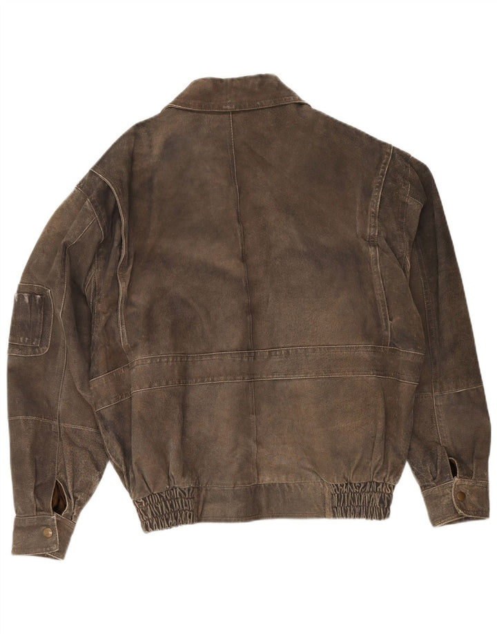 Giacca in pelle da uomo Front Line IT 48 Medium Khaki