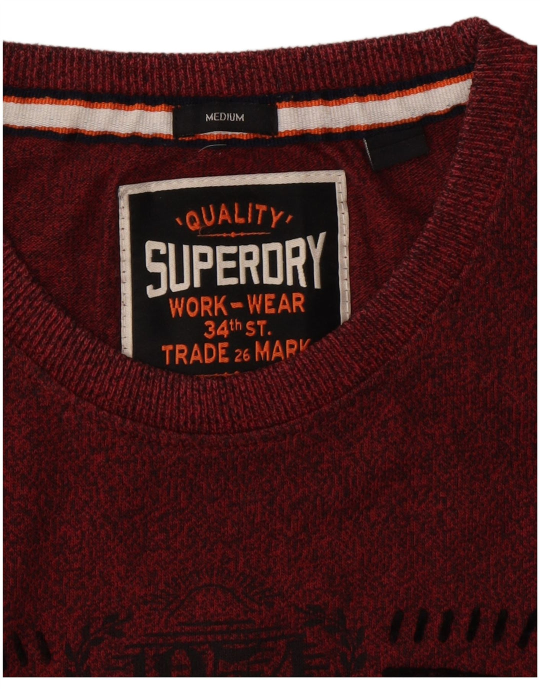 T-shirt grafica da uomo SUPERDRY Top marrone medio