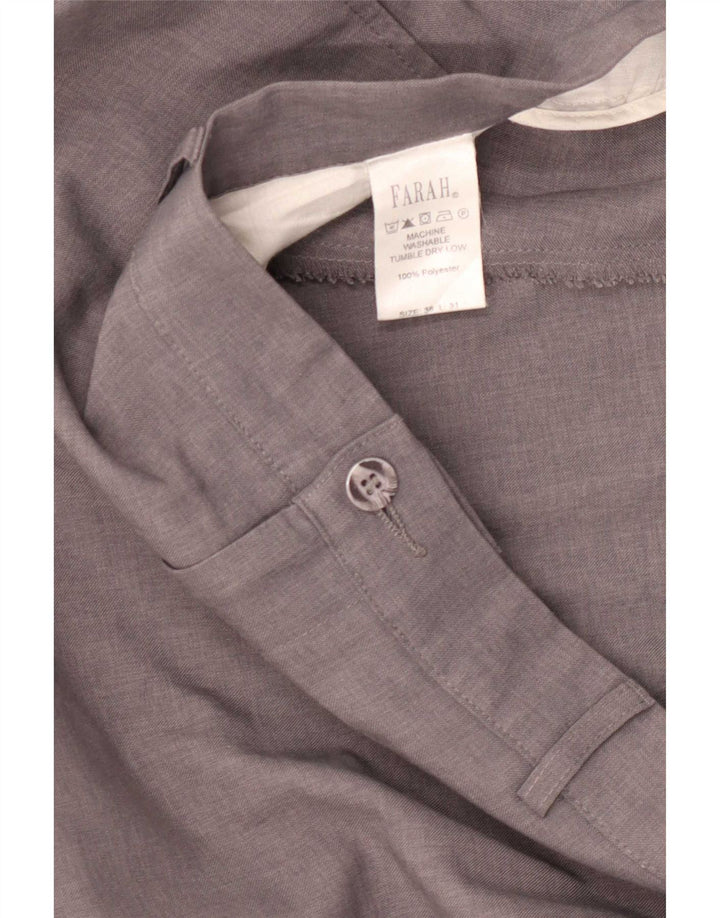 Pantaloni casual dritti da uomo Farah W38 L31 poliestere grigio