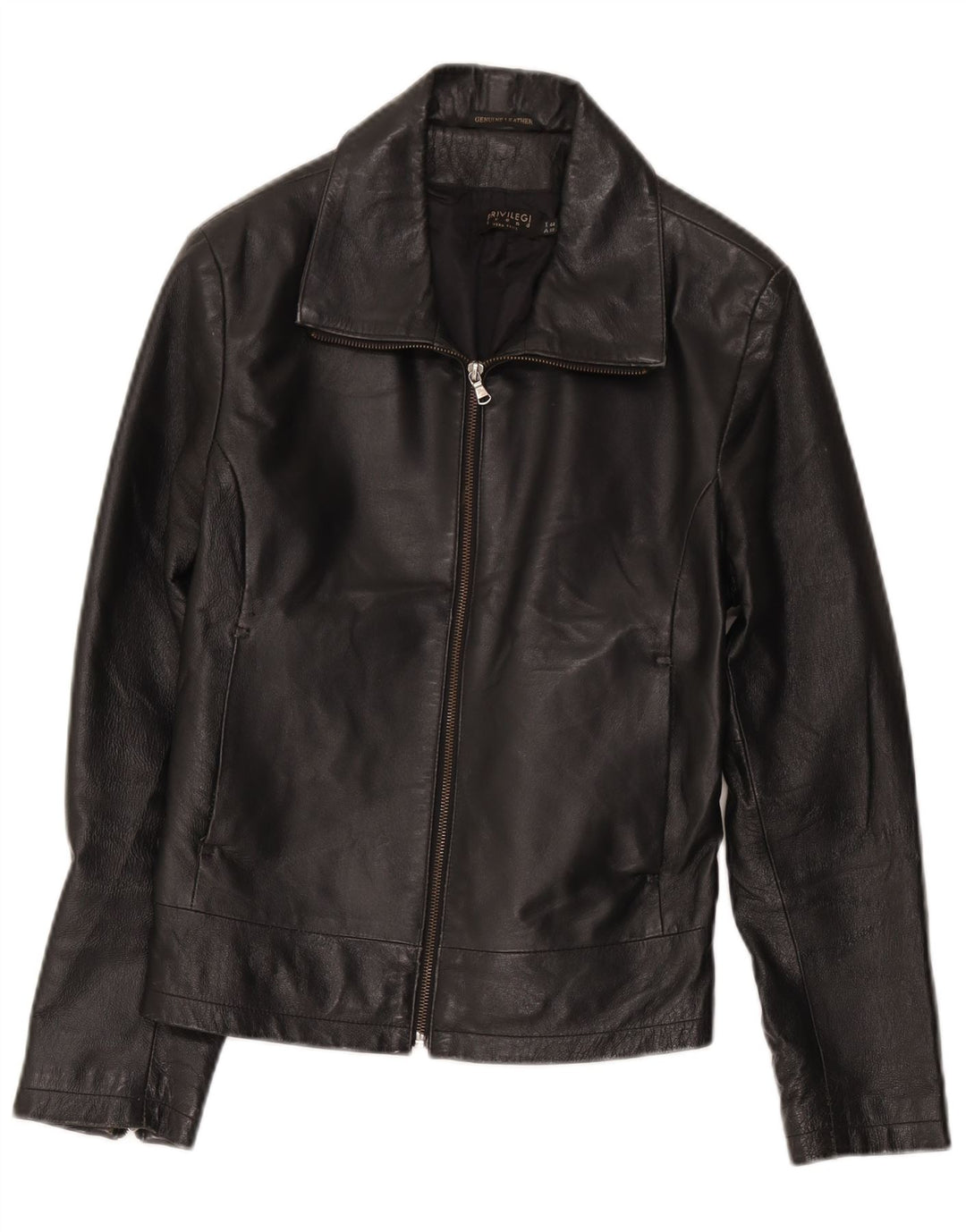 Giubbotto bomber corto in pelle da donna Privilegi IT 44 medio in pelle nera