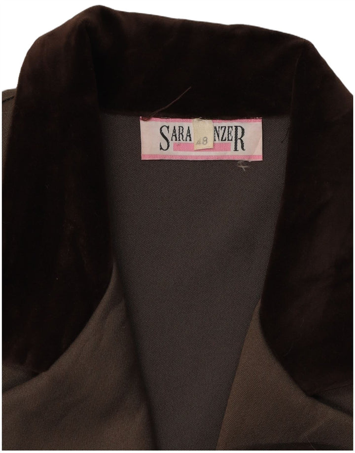 Cappotto doppiopetto da donna Sara Glenzer IT 48 XL Colorblock marrone
