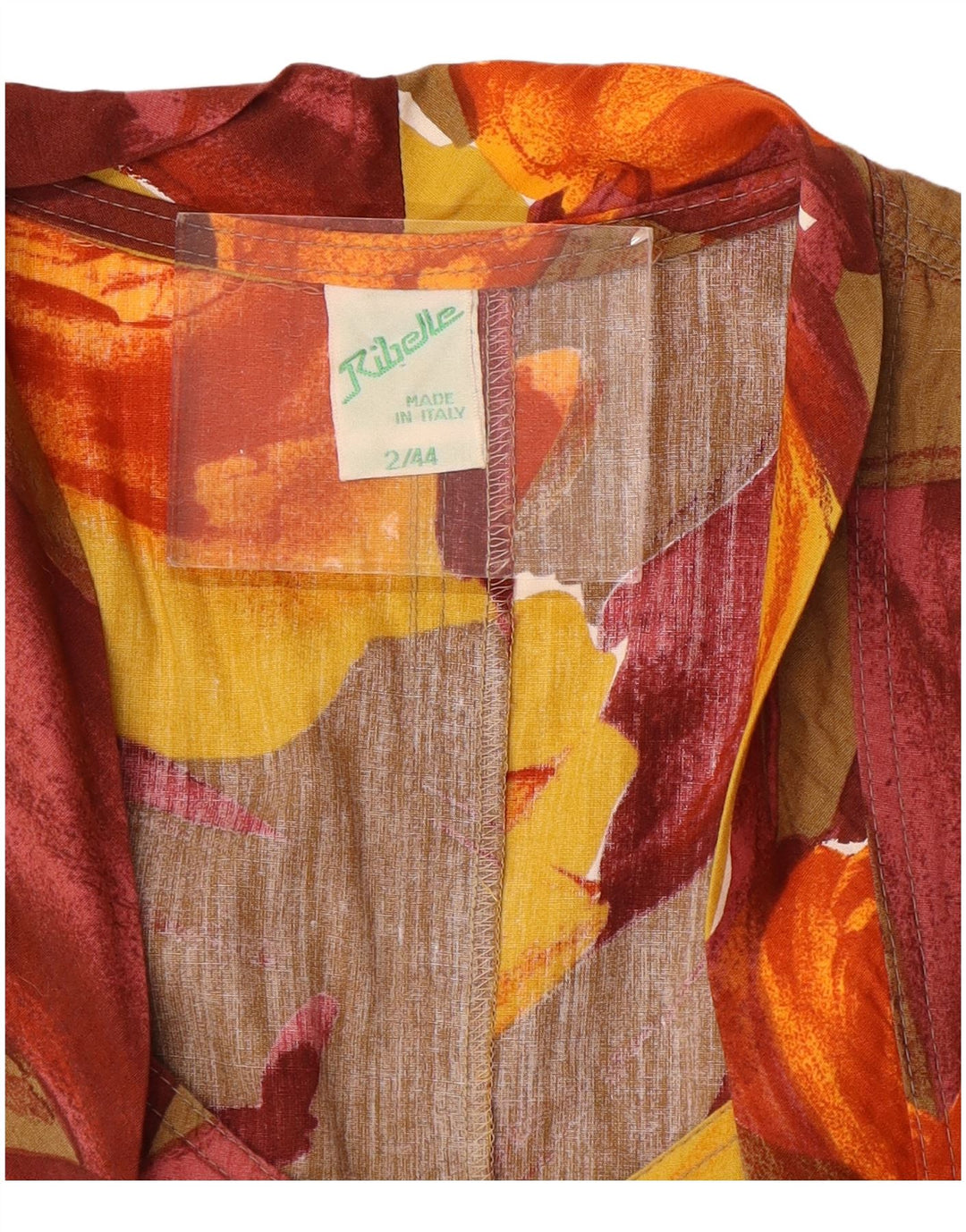 Abito a trapezio senza maniche vintage da donna IT 44 medio floreale multicolore