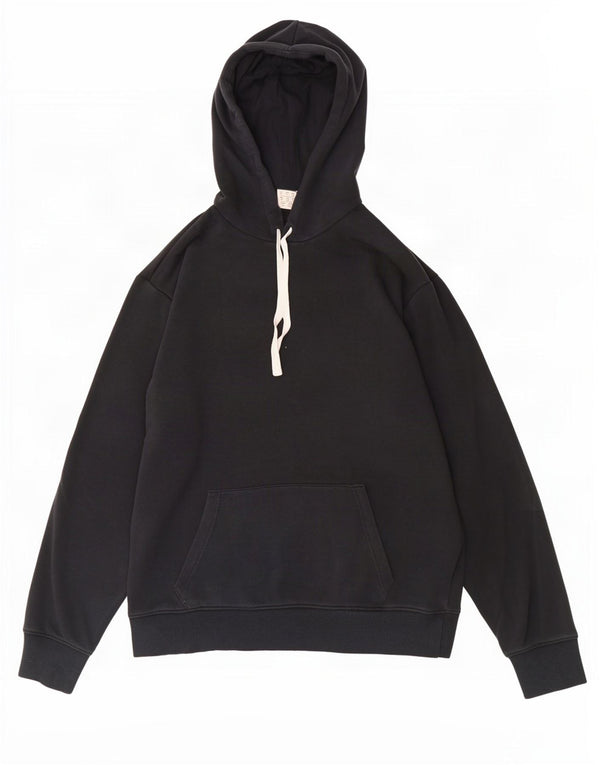 Felpa con cappuccio grafica da uomo New Balance, grande cotone nero