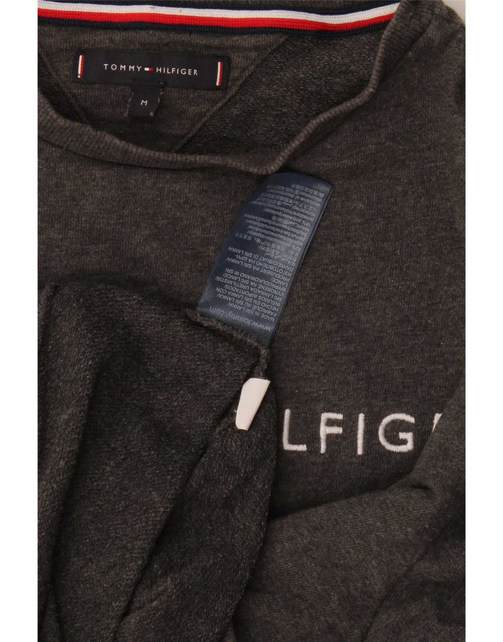 Felpa grafica da uomo Tommy Hilfiger Maglione cotone grigio medio