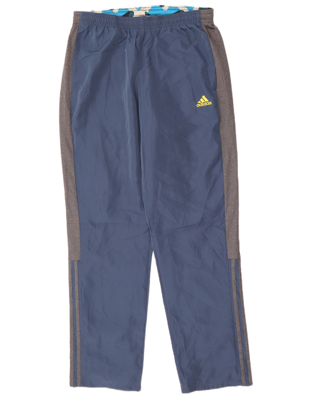Pantaloni da tuta da uomo ADIDAS medio poliestere color block blu navy
