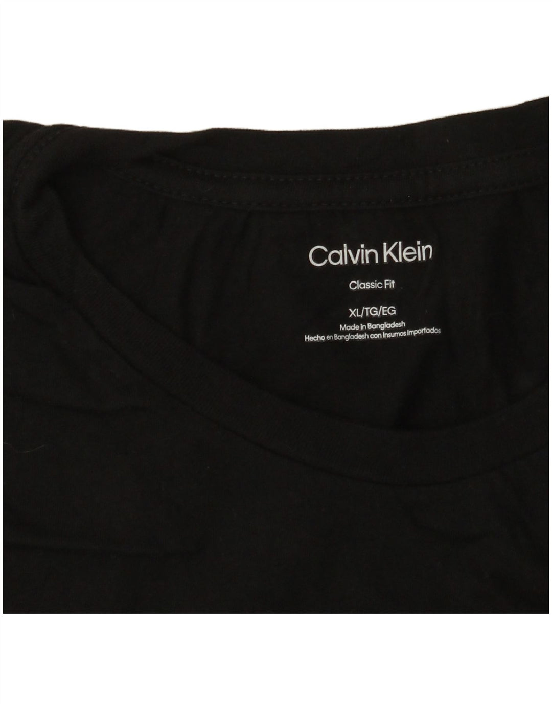 Maglietta da uomo Classic Fit Calvin Klein XL nera