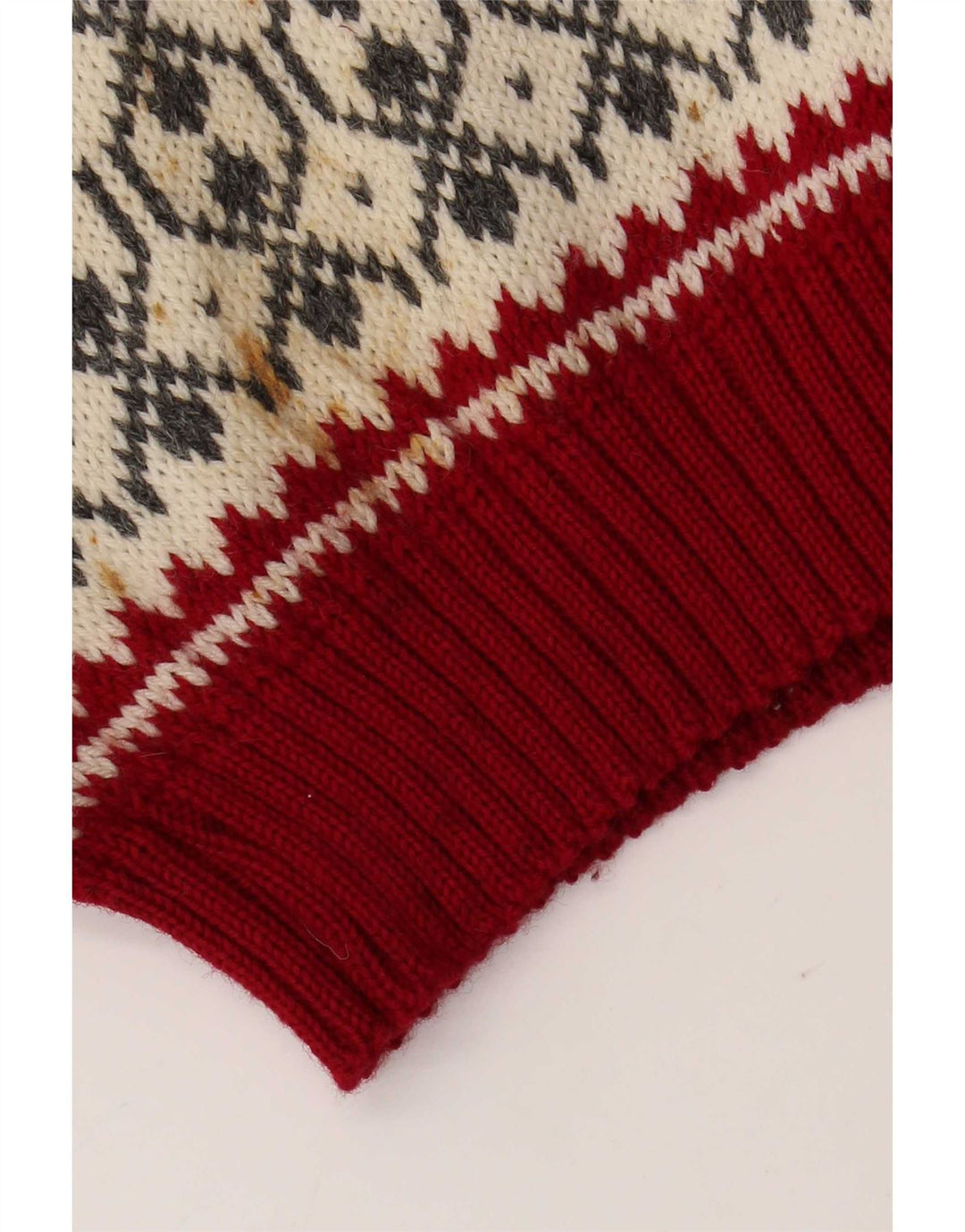 Voss Maglione girocollo unisex da uomo, medio, bianco sporco, Fair Isle