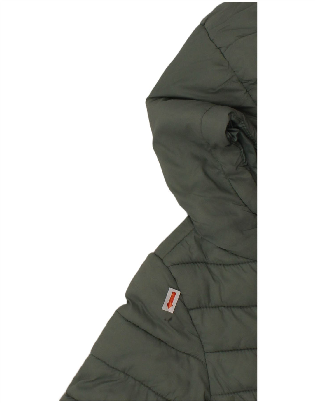 Giacca imbottita con cappuccio per bambina DKNY 18-24 mesi in nylon verde