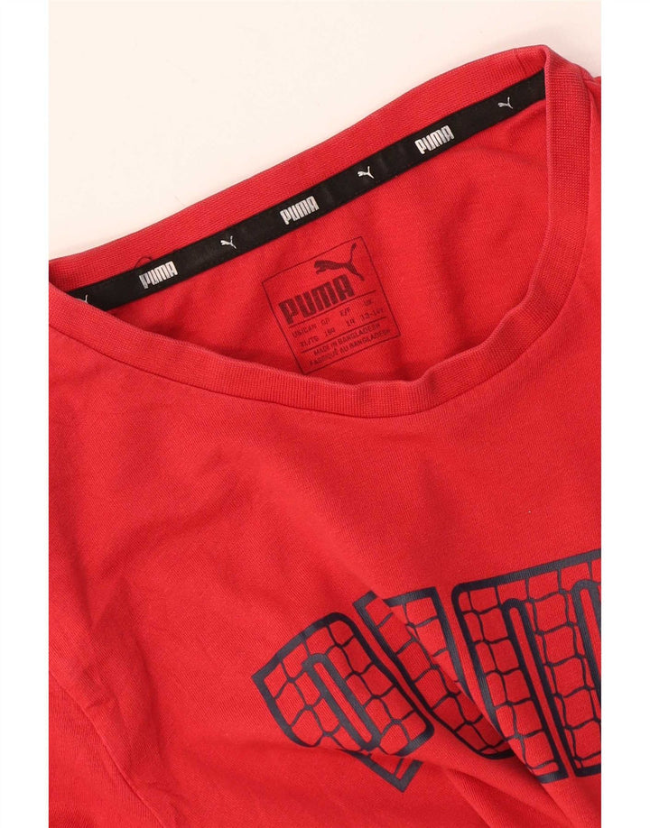 Maglietta grafica da ragazzo Puma 13-14 anni Rossa